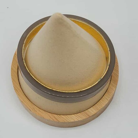 J Crew Taupe Resin Gold Tone Bangle Bracelet - Picture 2 of 8